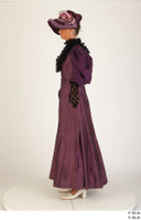  Photos Woman in Historical Dress 3 19th century Purple dress a poses historical clothing whole body 0003.jpg